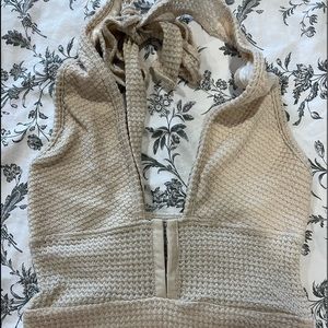 Shein Beige Top Tie dress